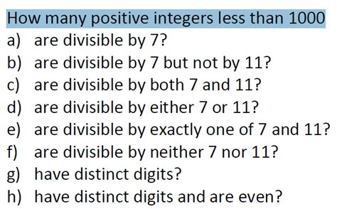 How many positive integers less than 1000 a) are .